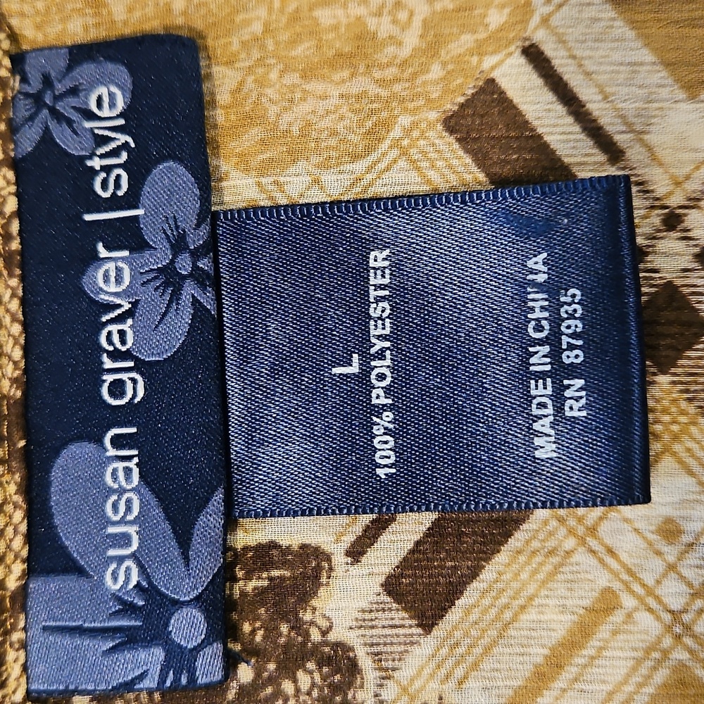 👚Susan Graver Patchwork Open-Front Jacket in Bei… - image 2